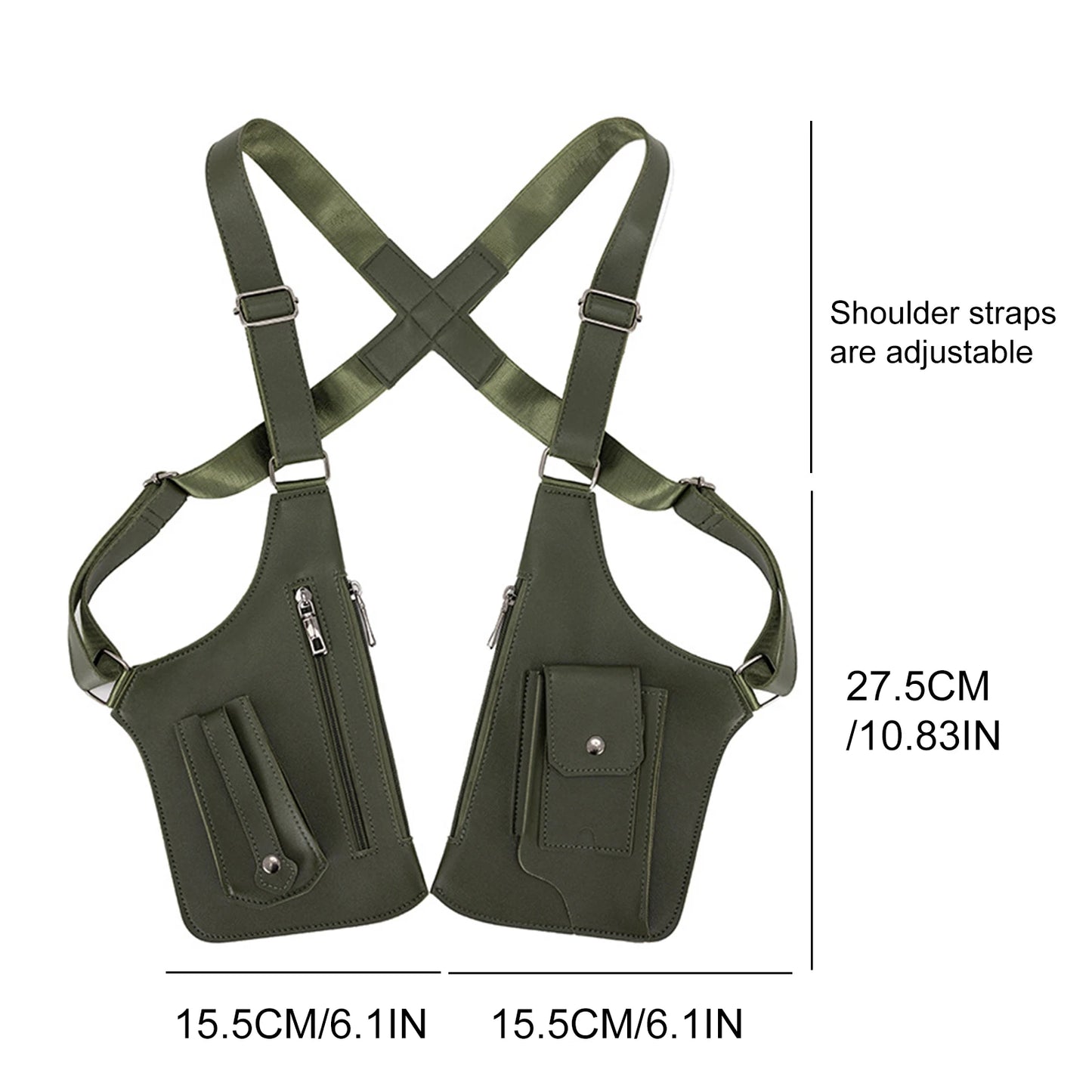 PU Leather Double Shoulder Armpit Bag Anti Pickpockets. hajj