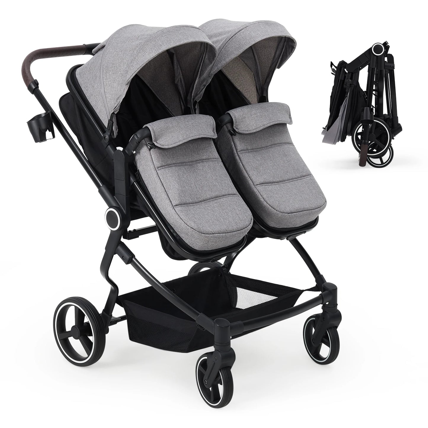 Side by Side Double Stroller for Twins & Lightweight