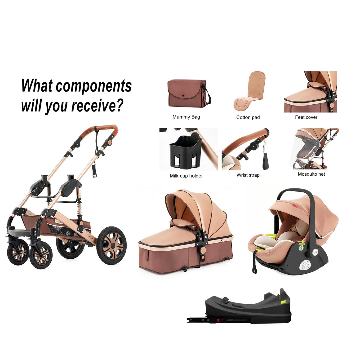 Baby Travel Stroller Combo