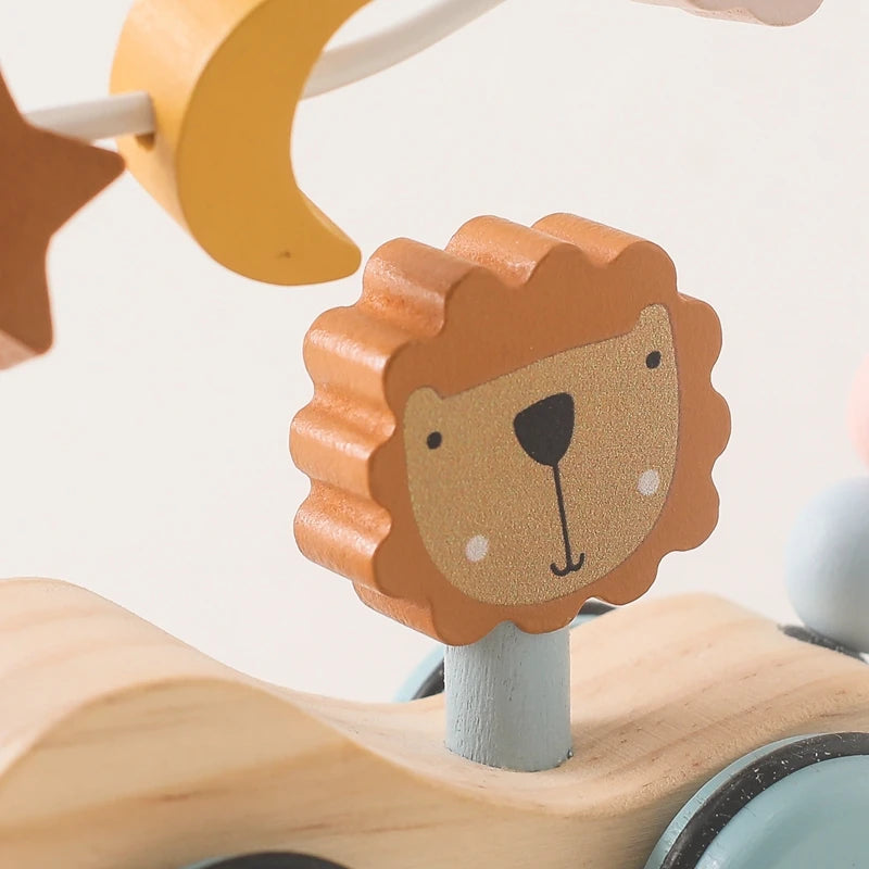 Wooden Montessori Hand Coordination Stacking Toy Handmade.