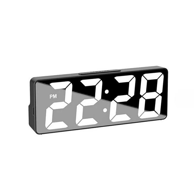 Voice Control Digital Alarm Clock  (Night Mode Table Clock 12/24H) USB Plug-in with LED