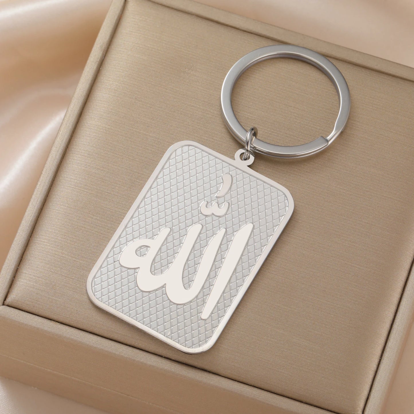 Islamic Allah Pendant Keychain Stainless Steel