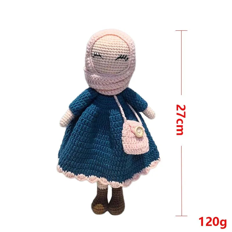 Knitted Islamic Toys Crochet Dolls (gifts) with Hijab for our baby Girls