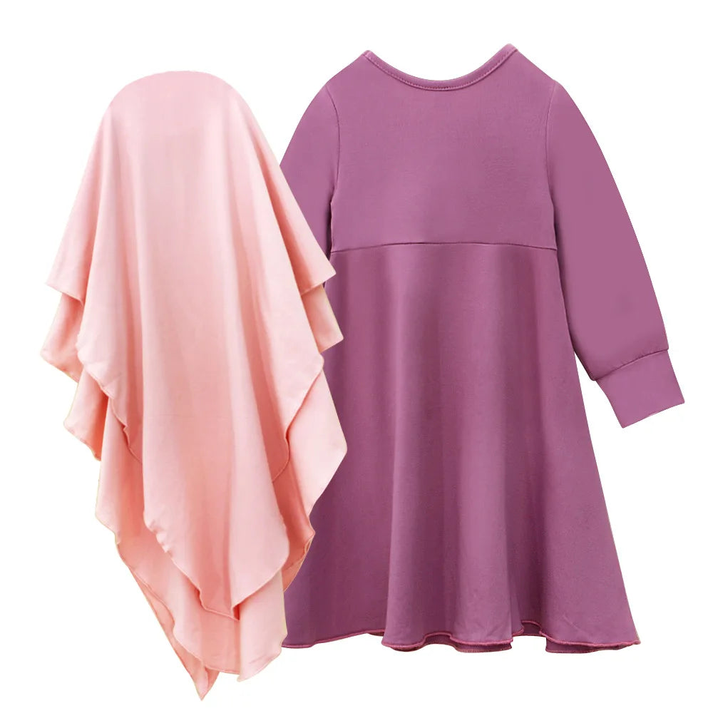 2Pcs Abaya Sets for Girls