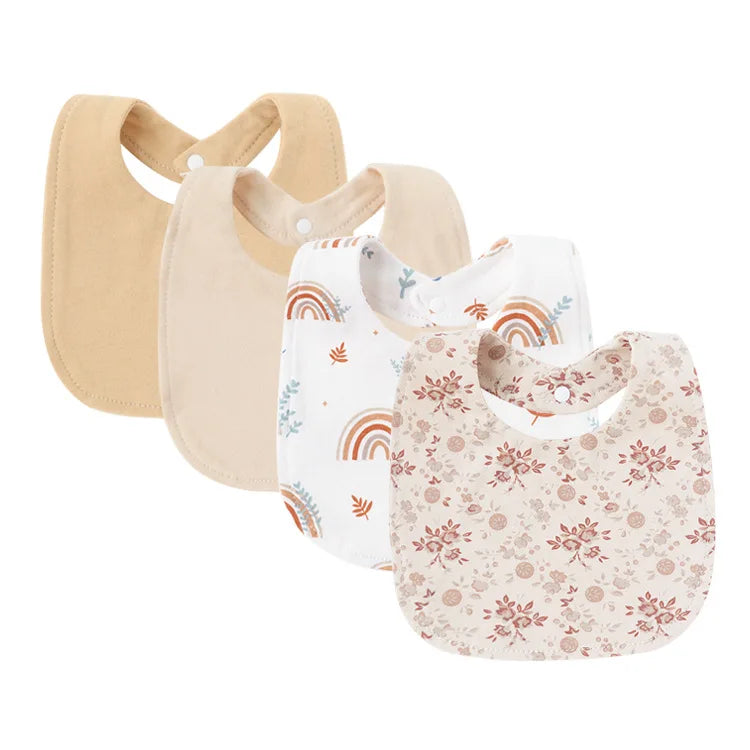 4Pcs Cartoon Baby Bib