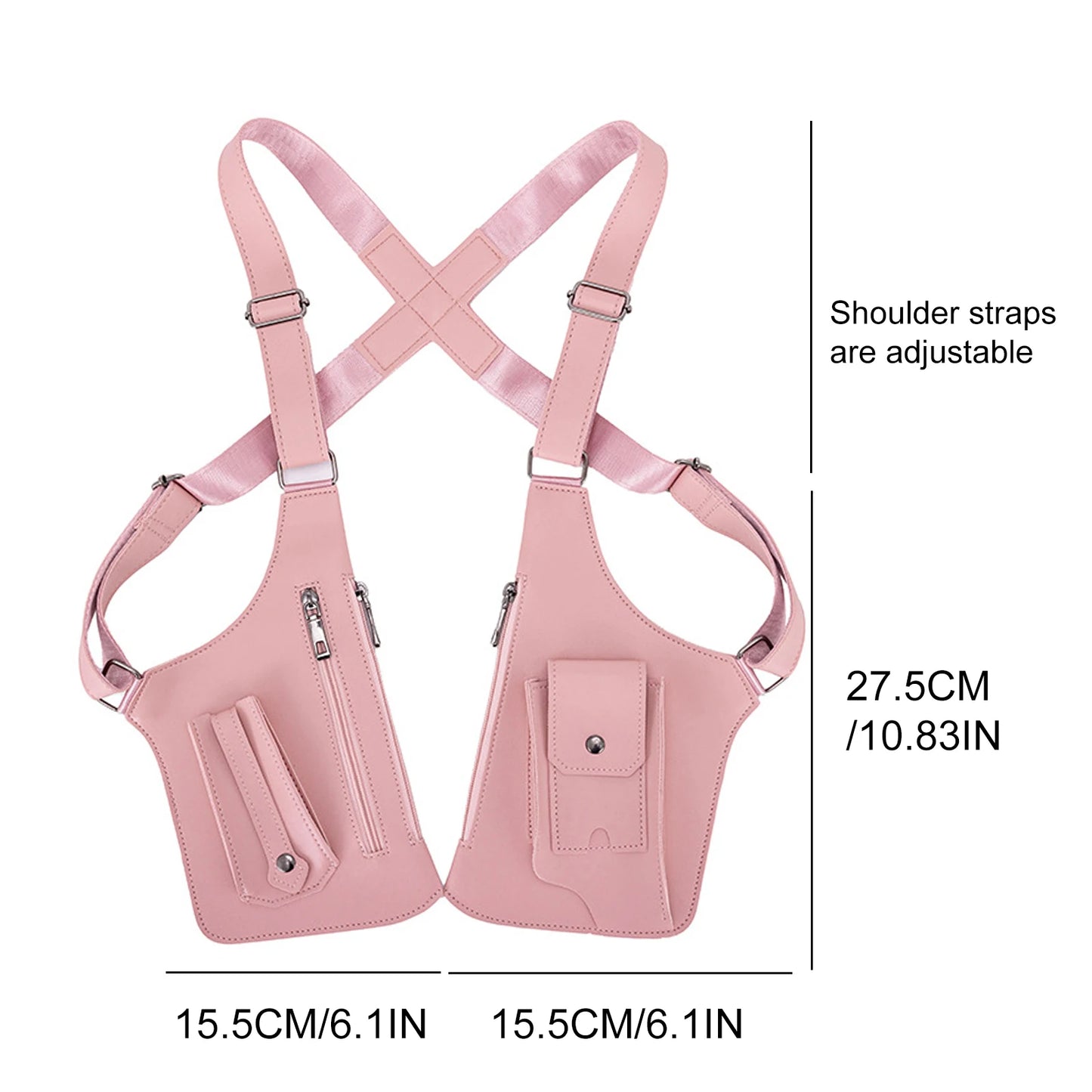 PU Leather Double Shoulder Armpit Bag Anti Pickpockets. hajj