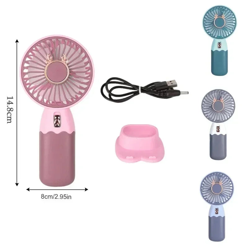 Handheld Fan Mini Portable Rechargeable USB Fan