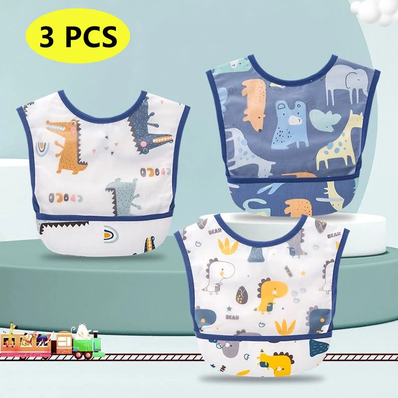 Baby & Toddler Waterproof Feeding Bib Apron  (long sleeves)