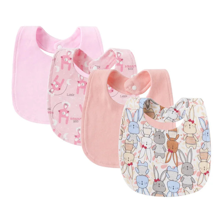 4Pcs Cartoon Baby Bib