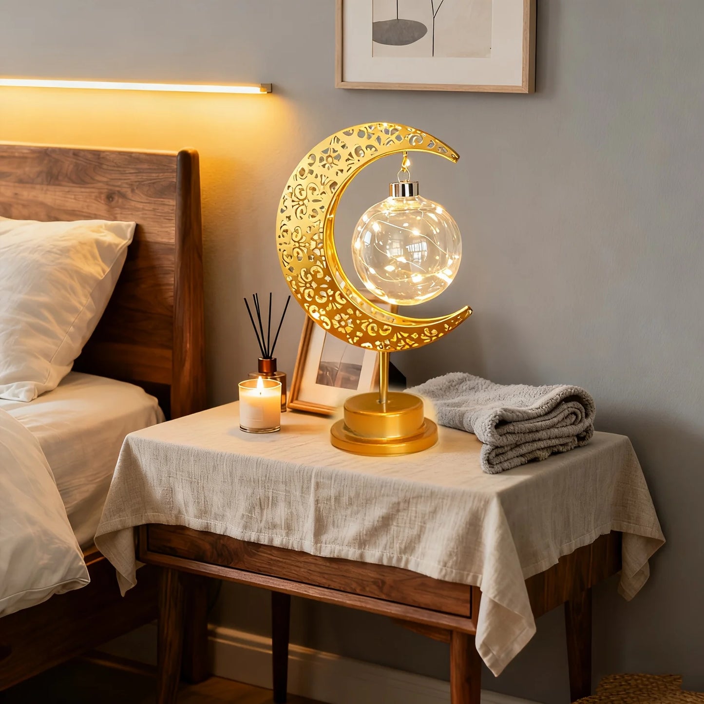 Islamic LED Star Moon Lamp - Gift