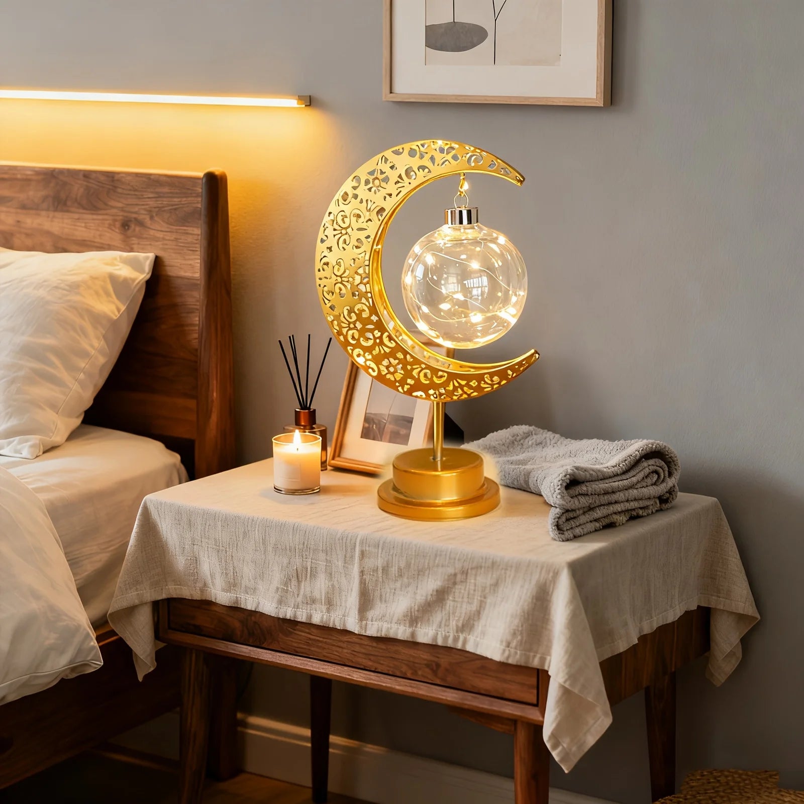 Islamic LED Star Moon Lamp - Gift