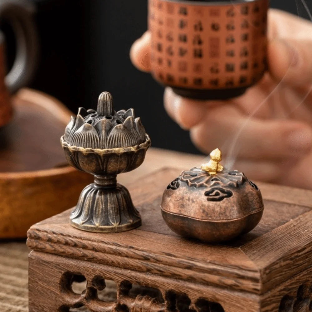 Lotus Lamp Incense Stick Burner Sandalwood
