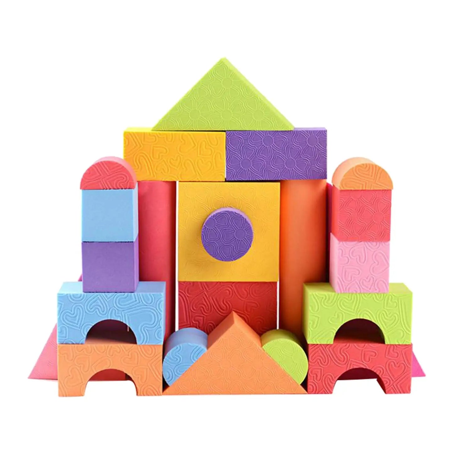 25 Pieces of 3.5cm Thick Soft Foam Building Blocks Stackable