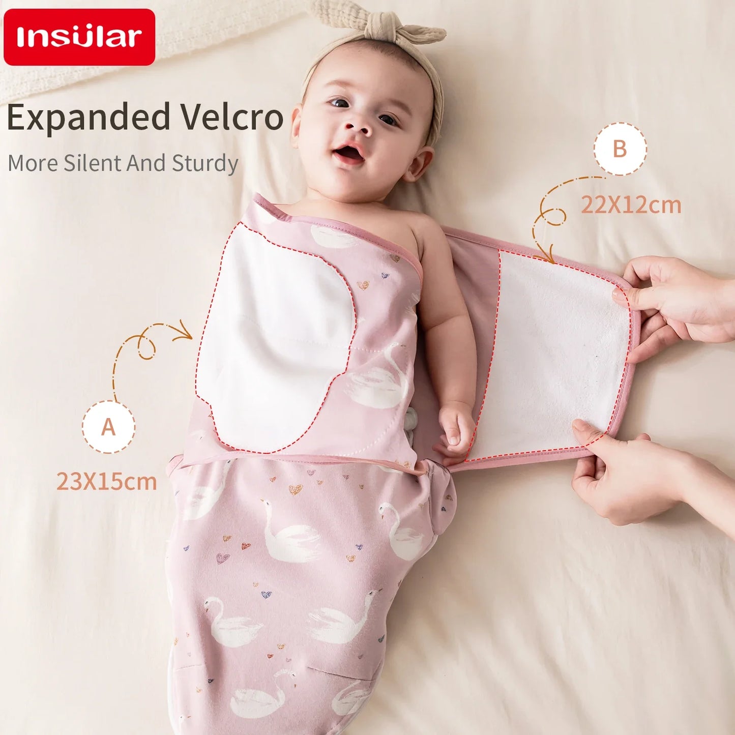 INSULAR Baby Cotton Swaddling Cloth.