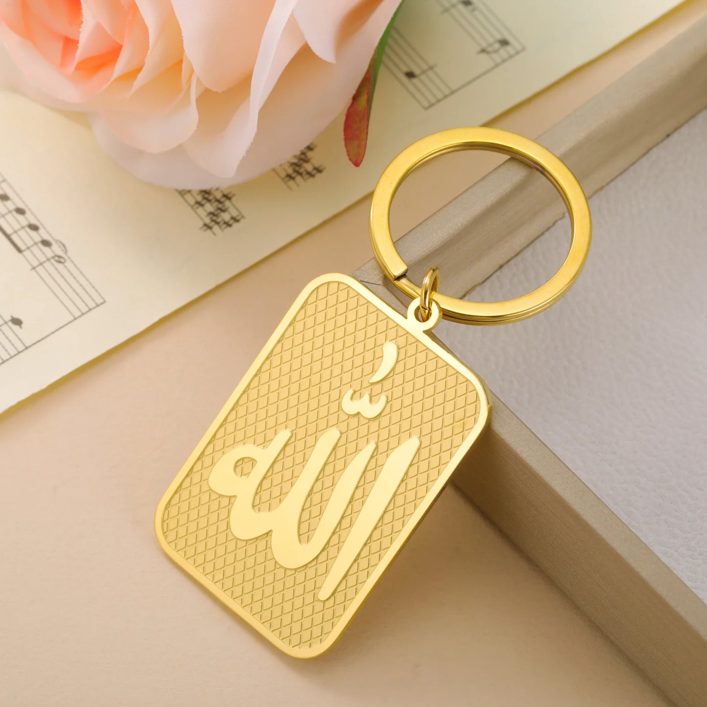 Islamic Allah Pendant Keychain Stainless Steel