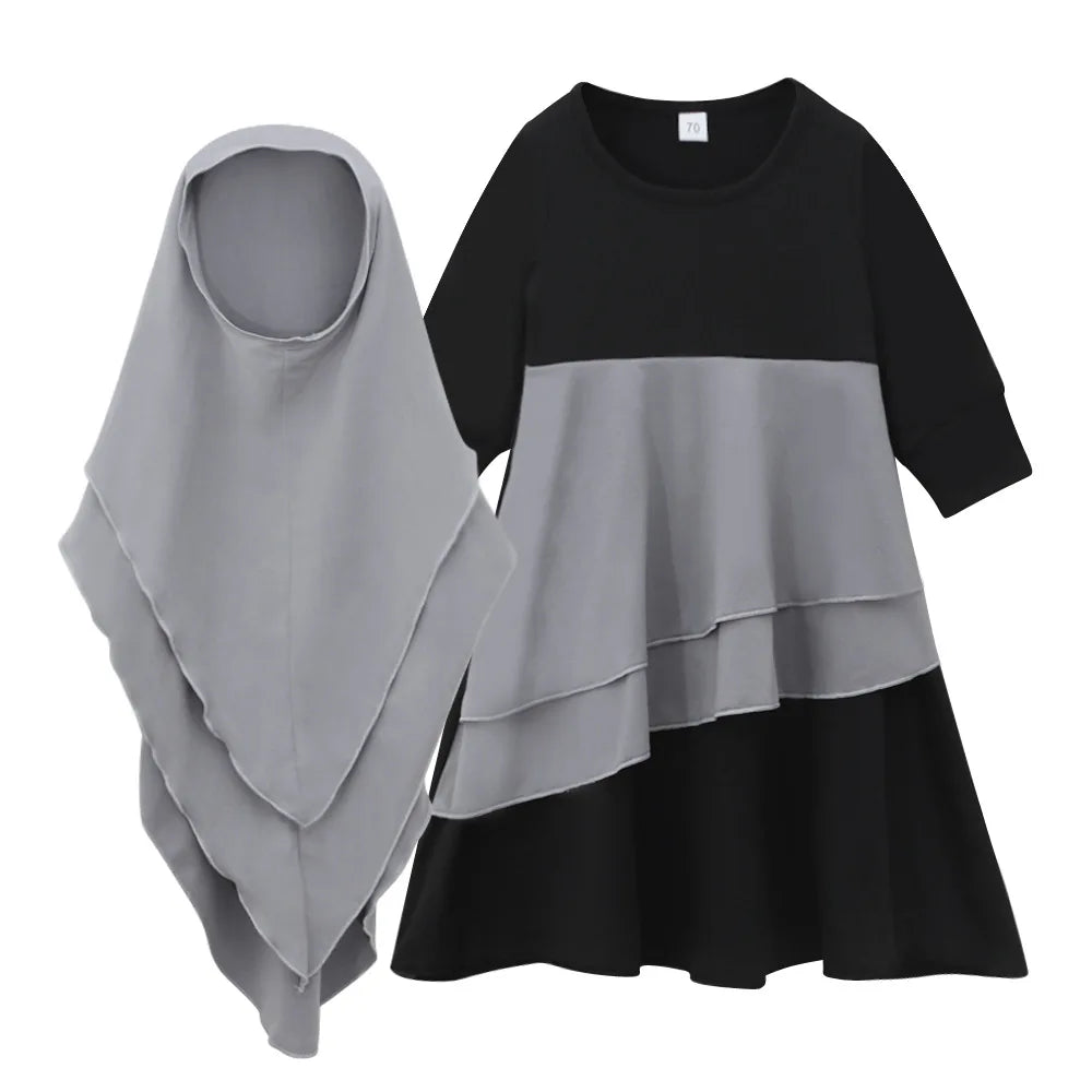 2Pcs Abaya Sets for Girls