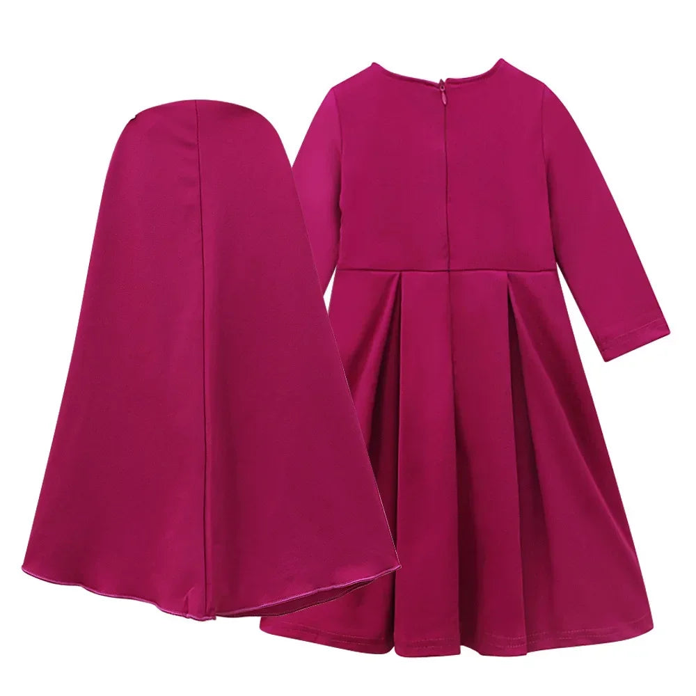 Girls Hijab Abaya 2 Piece Eid Sets