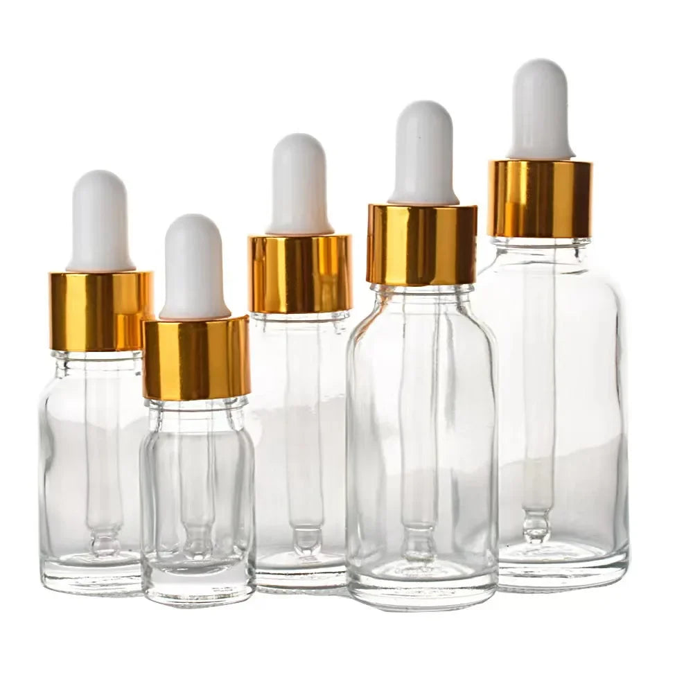 15/30/50ml Essential Oil Glass Aromatherapy Liquid Brown Drop Empty Dropper Bottle