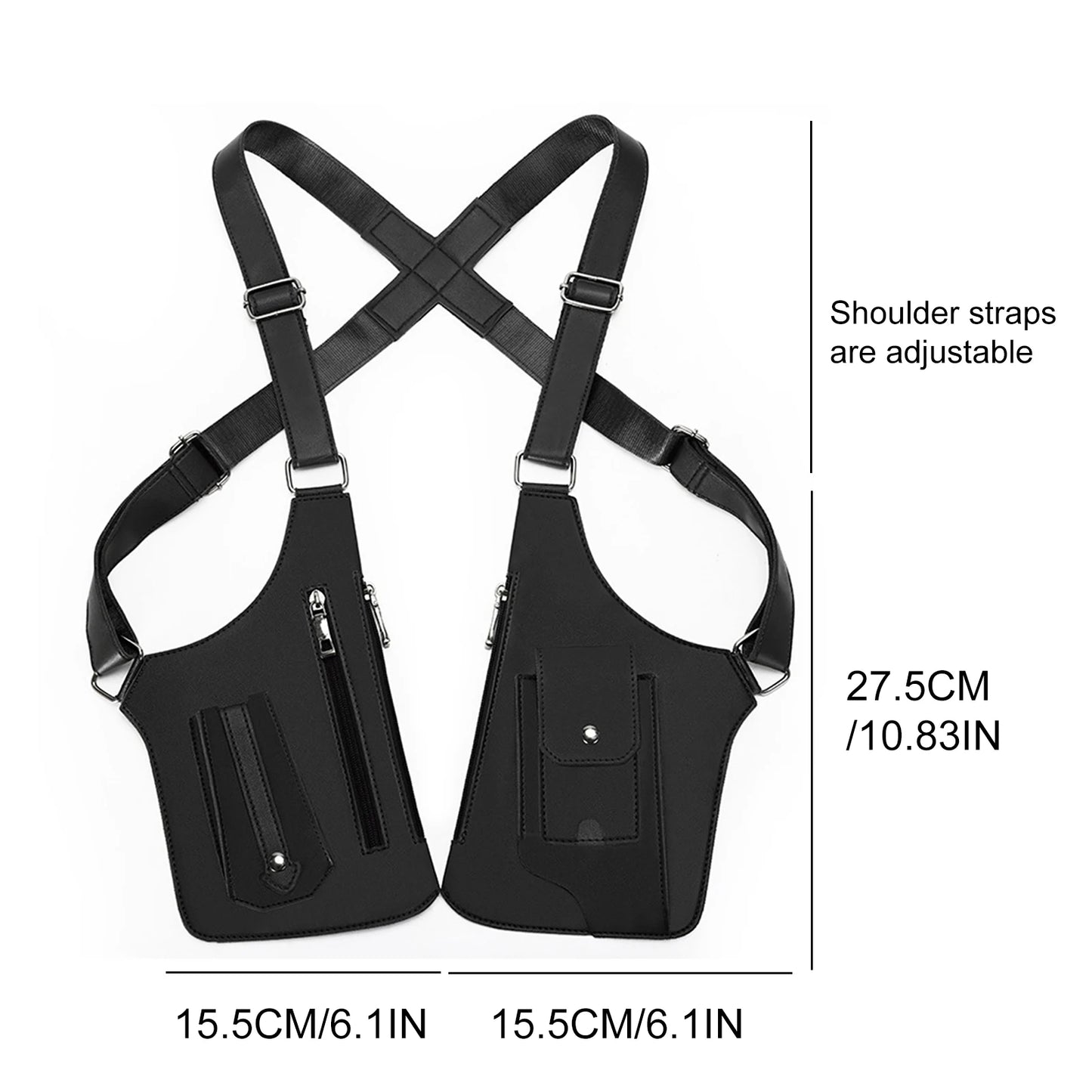 PU Leather Double Shoulder Armpit Bag Anti Pickpockets. hajj
