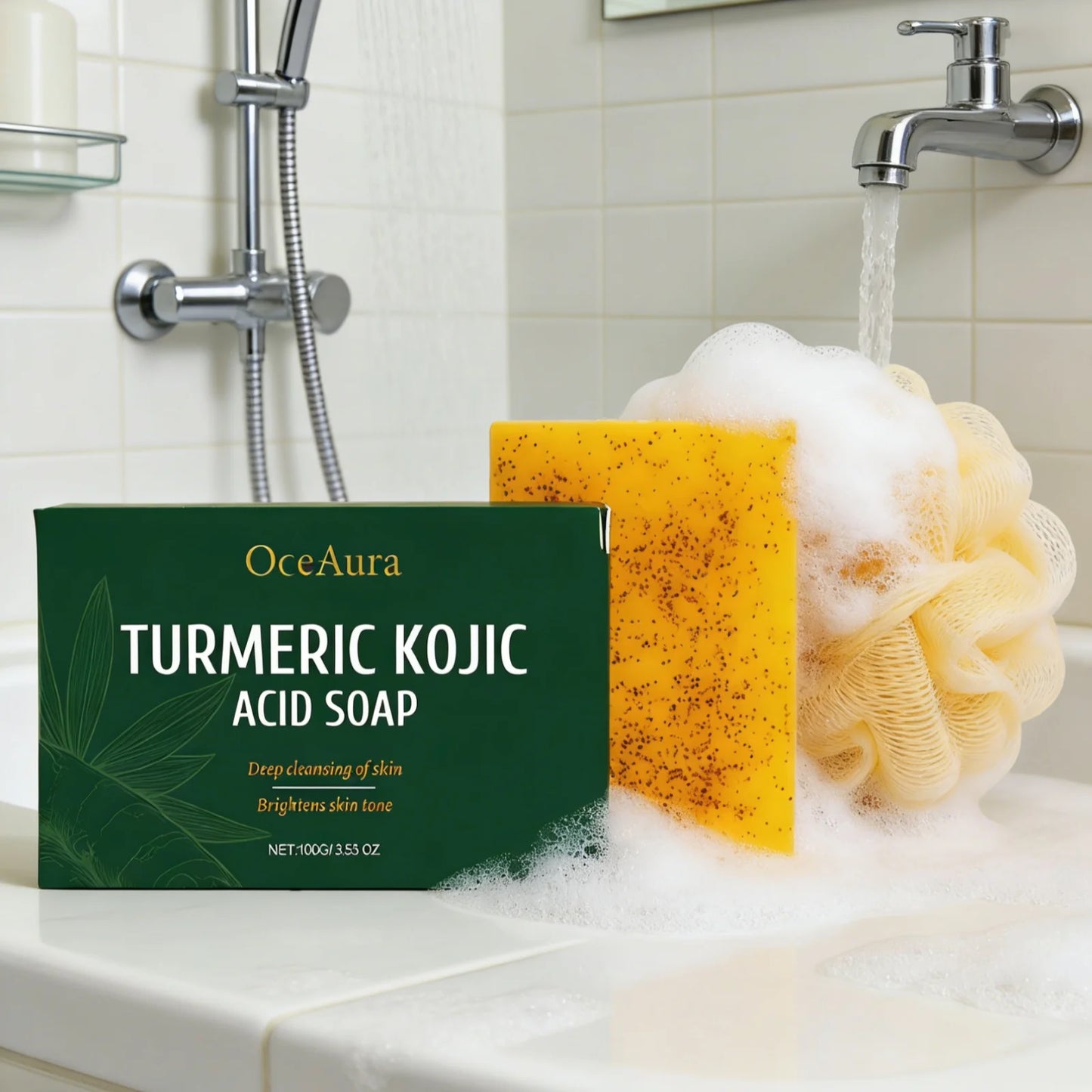 OceAura Turmeric Kojic Acid Soap Deep Cleansing and Exfoliating. Hajj