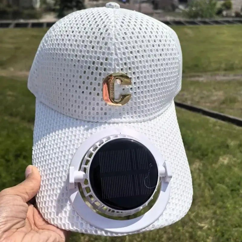 Solar Powered Charging head Fan