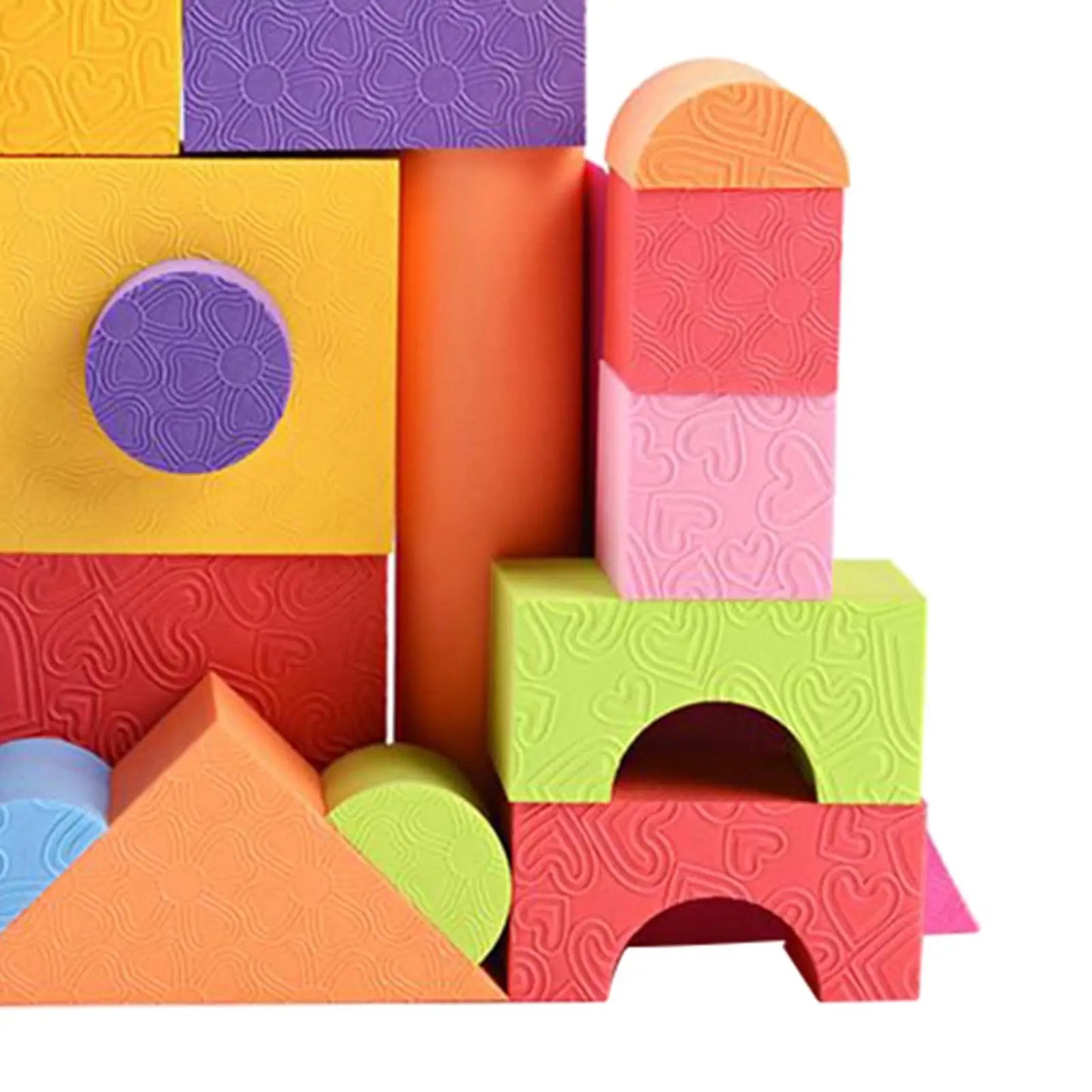 25 Pieces of 3.5cm Thick Soft Foam Building Blocks Stackable