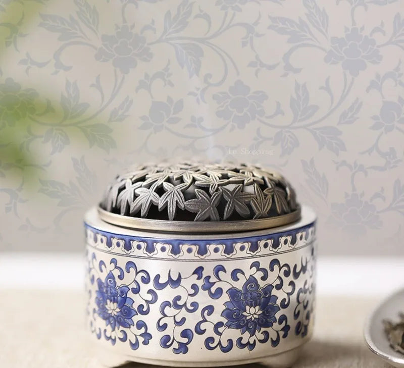 Silver-plated Ceramic Incense Burner