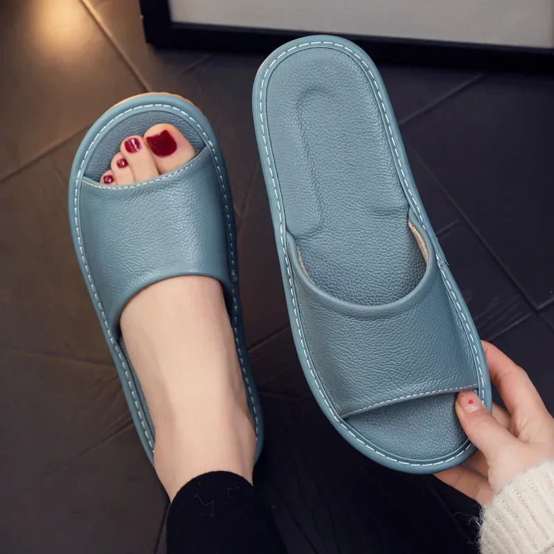 Genuine Cow Leather Sandals Indoor for Men & Women