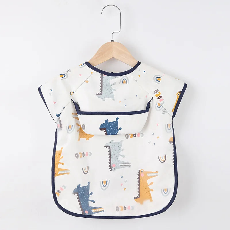 Baby & Toddler Waterproof Feeding Bib Apron  (long sleeves)