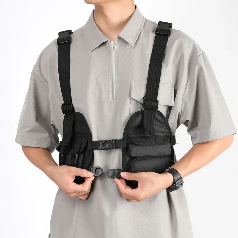 Unisex secured Multi-pocket Vest Backpack