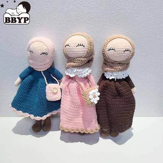 Knitted Islamic Toys Crochet Dolls (gifts) with Hijab for our baby Girls