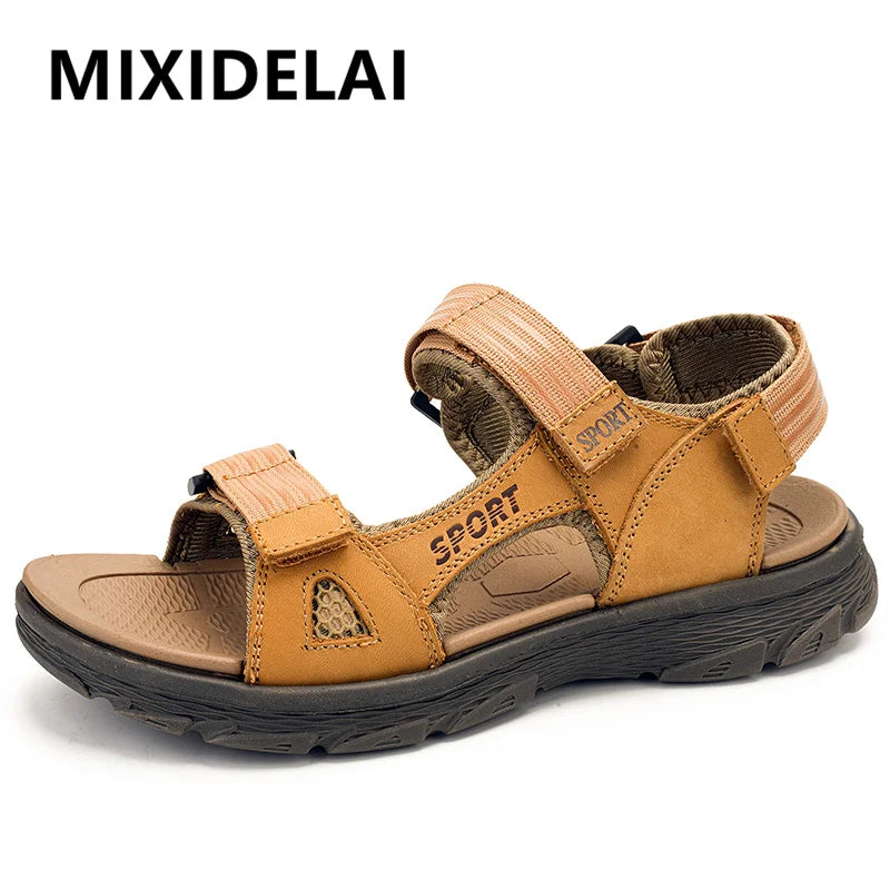 New Summer Lightweight Men Leather Roman Sandals