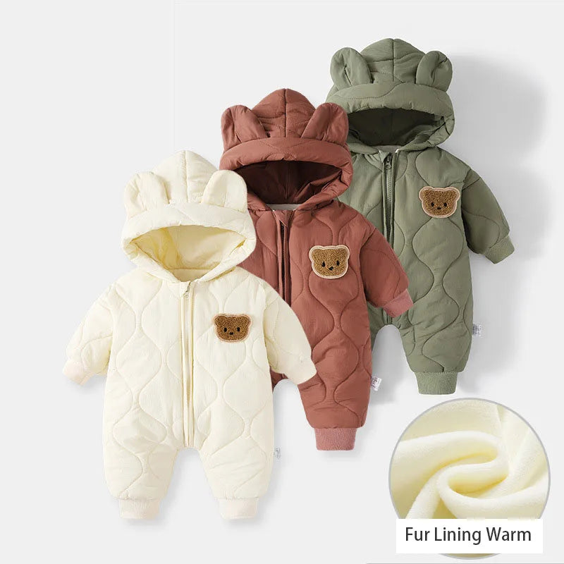  Fur Lining Warm Toddler Romper Girls & Boys