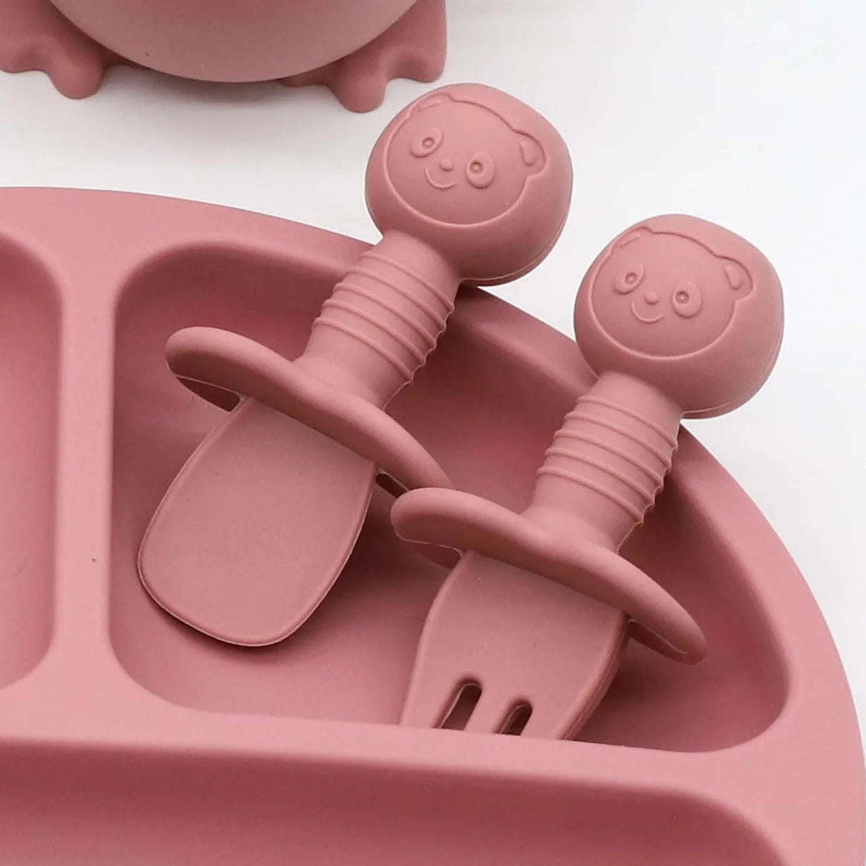 Baby Non-Toxic 8 pcs set food grade silicone tableware