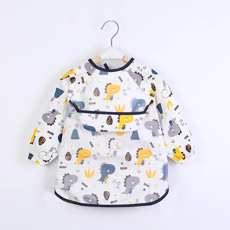 Baby & Toddler Waterproof Feeding Bib Apron  (long sleeves)