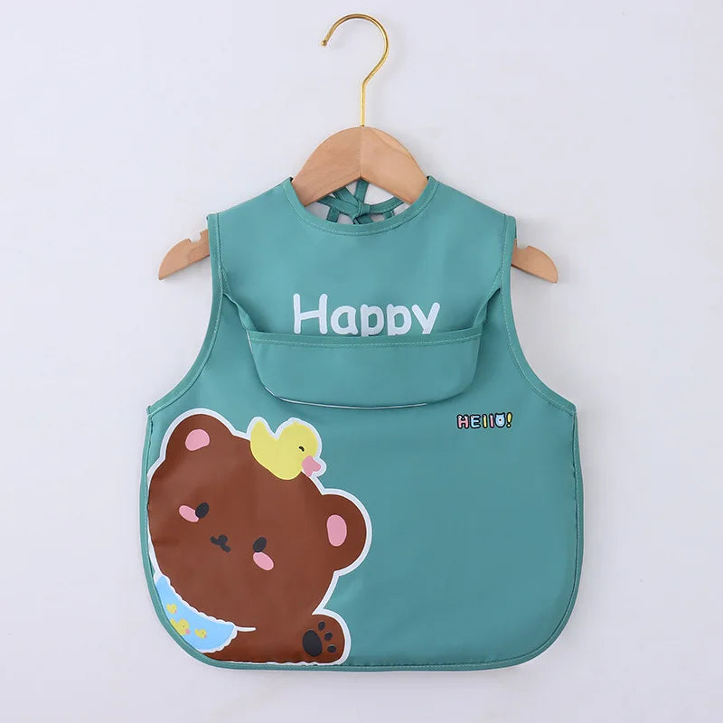 Baby & Toddler Waterproof Feeding Bib Apron  (long sleeves)