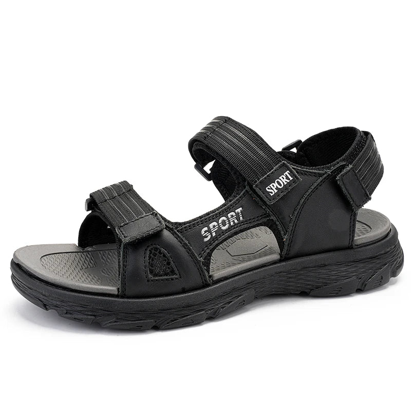 New Summer Lightweight Men Leather Roman Sandals