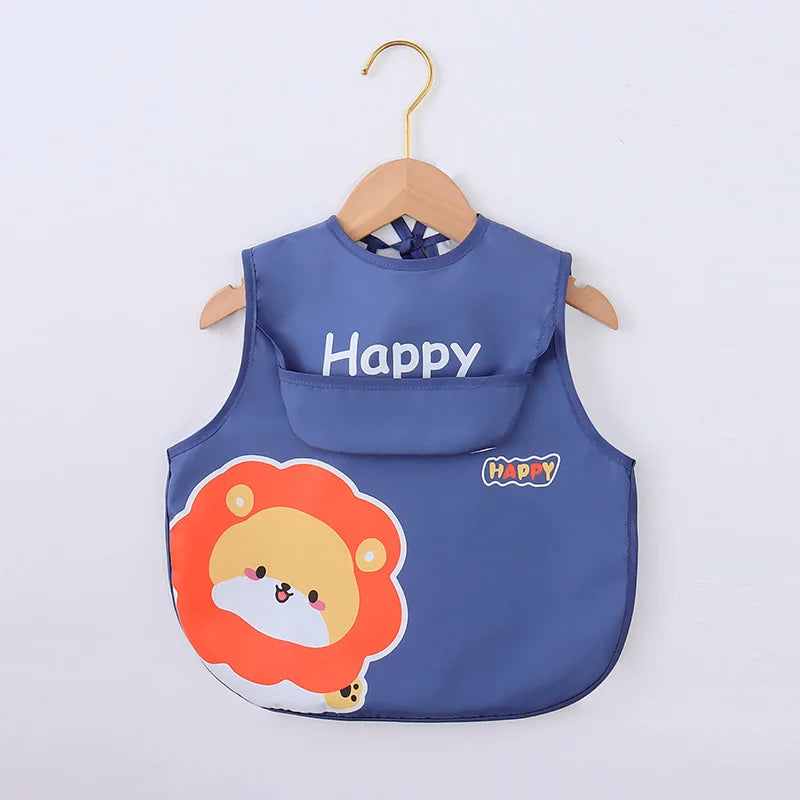 Baby & Toddler Waterproof Feeding Bib Apron  (long sleeves)