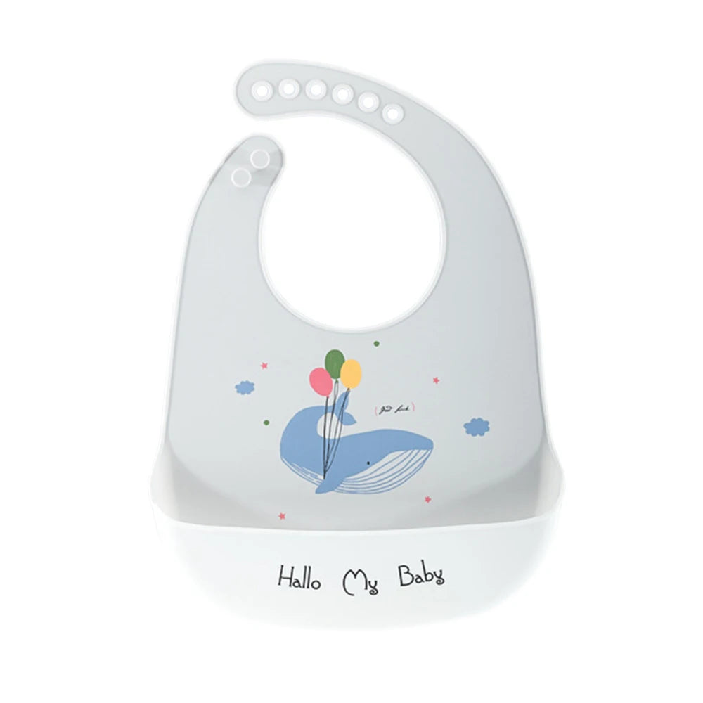 Soft Silicone Cartoon Waterproof Baby Bibs