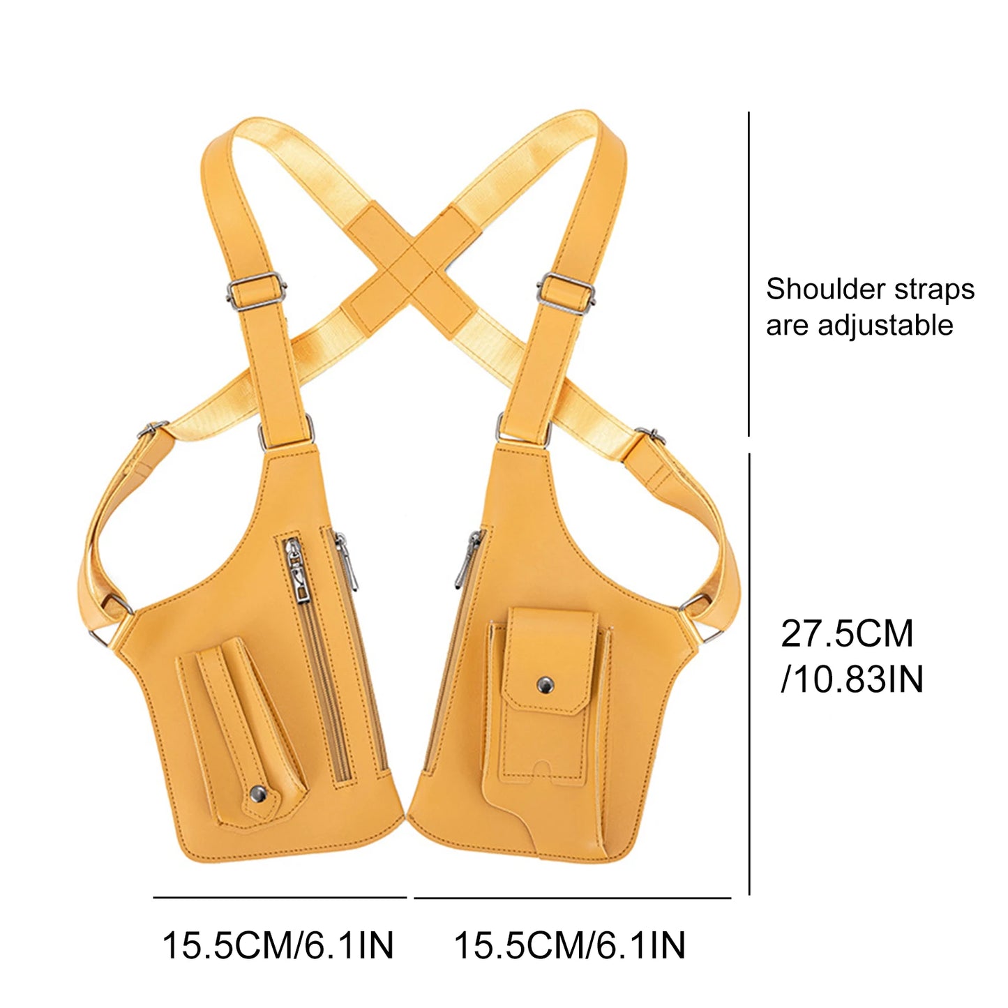 PU Leather Double Shoulder Armpit Bag Anti Pickpockets. hajj