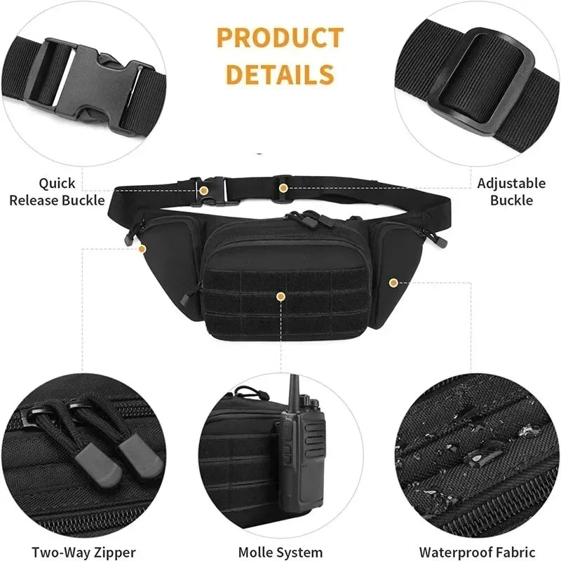 New Tactical Multi-function Waist Nylon Shoulder bag