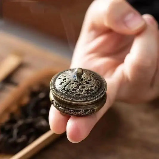 Mini Sanxingdui Alloy Incense Burner (Home Decor Gift)