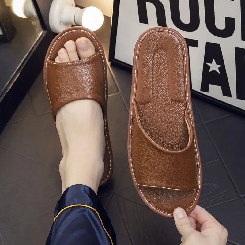 Genuine Cow Leather Sandals Indoor for Men & Women