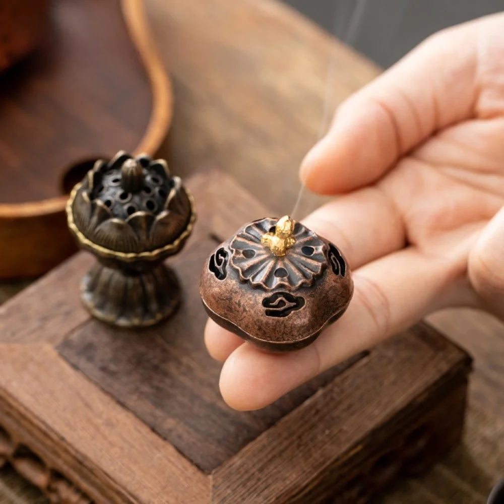 Lotus Lamp Incense Stick Burner Sandalwood