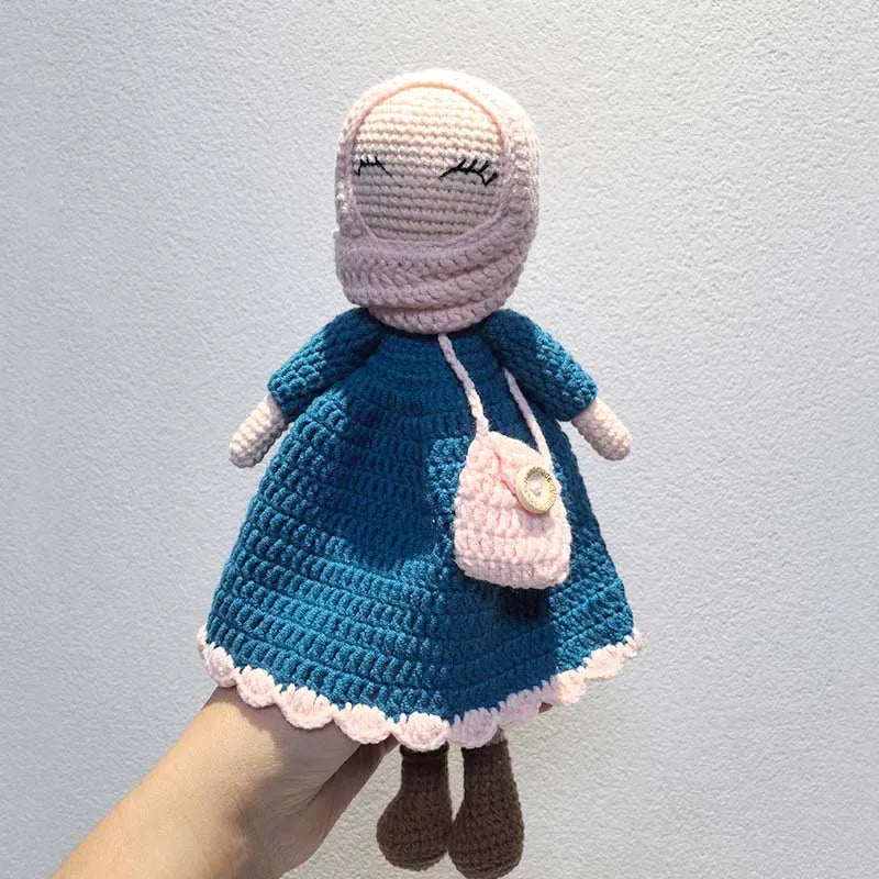 Knitted Islamic Toys Crochet Dolls (gifts) with Hijab for our baby Girls