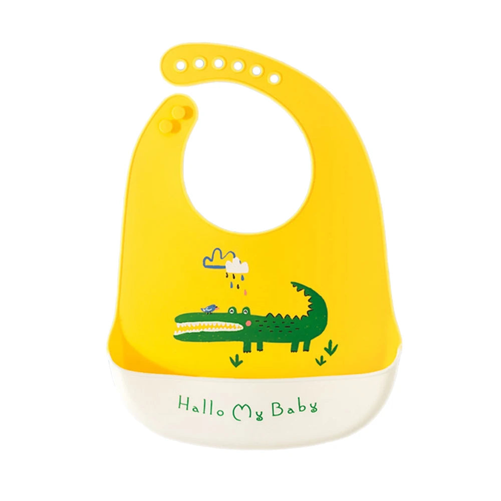 Soft Silicone Cartoon Waterproof Baby Bibs