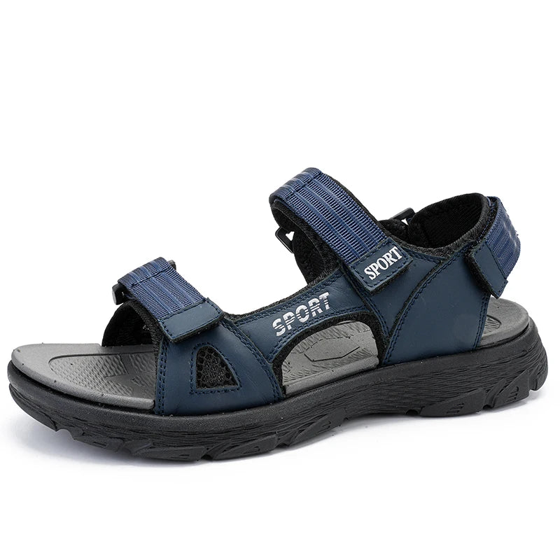 New Summer Lightweight Men Leather Roman Sandals