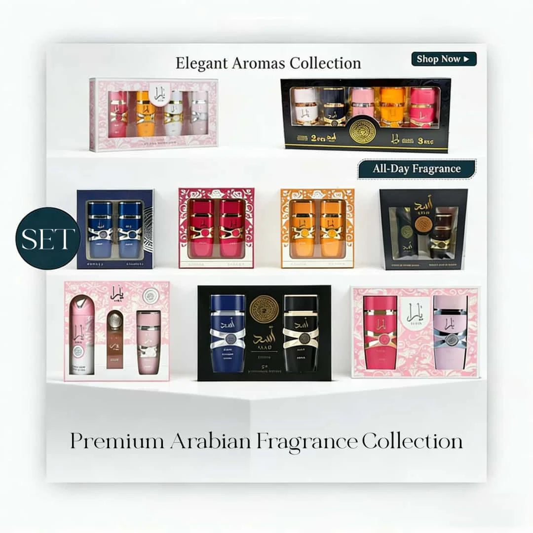 Unisex Arabian Perfume Oil Gift Set | Oud Amber Musk.