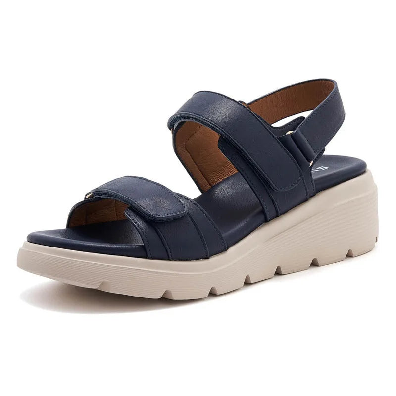 Women's Leather Summer Heel Sandals Casual