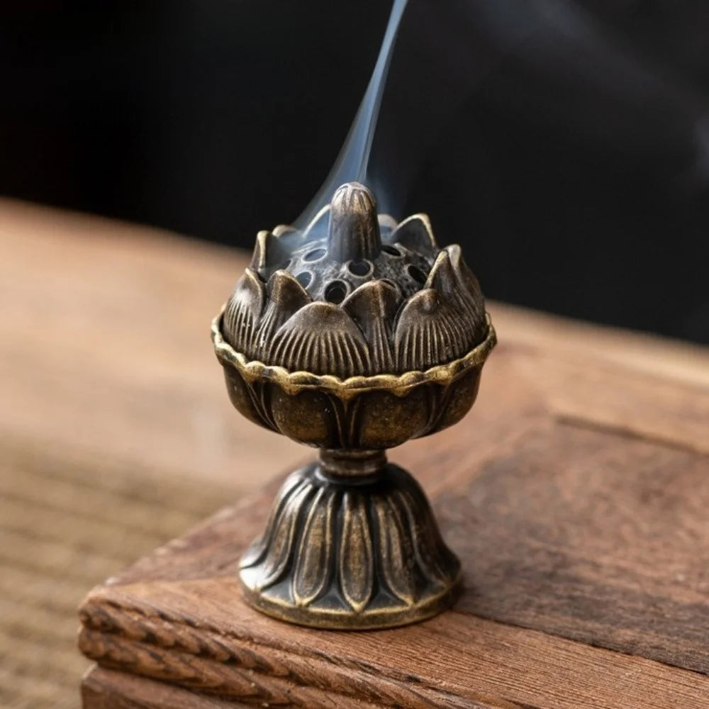 Lotus Lamp Incense Stick Burner Sandalwood